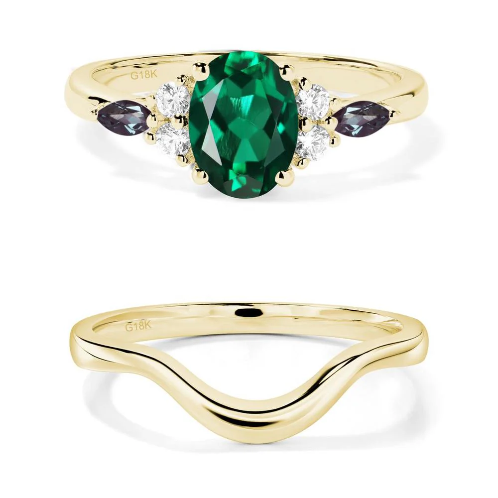 Simple Oval Emerald Engagement Ring - Image 21