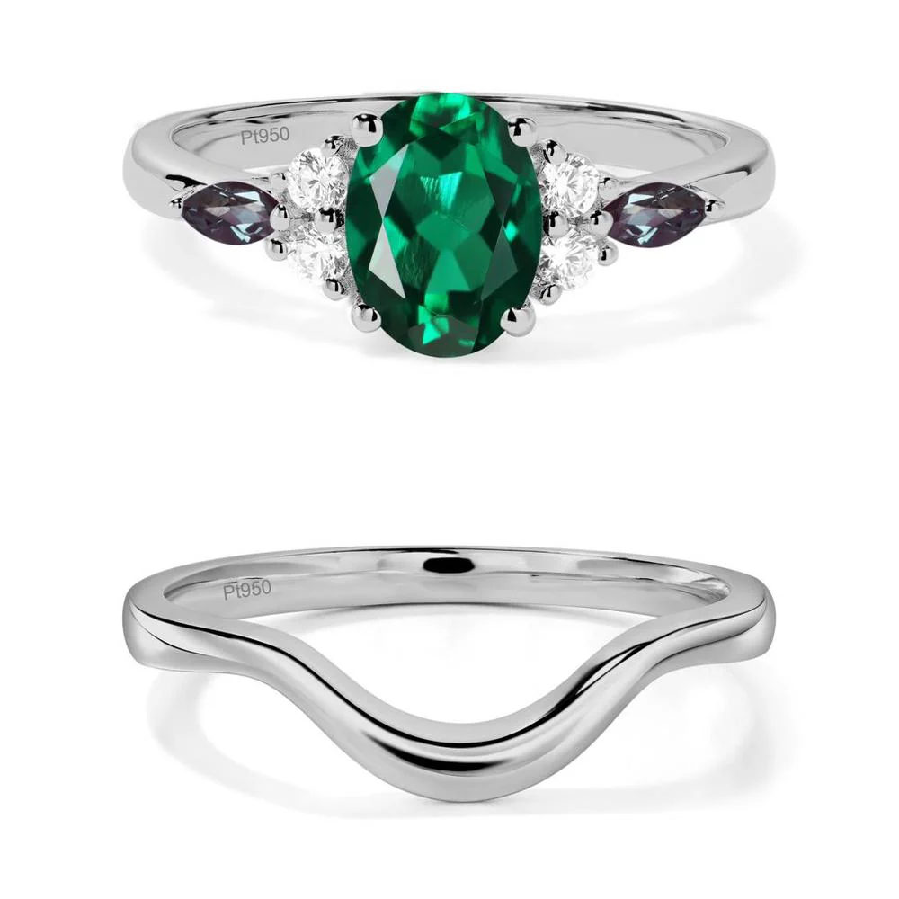Simple Oval Emerald Engagement Ring - Image 25
