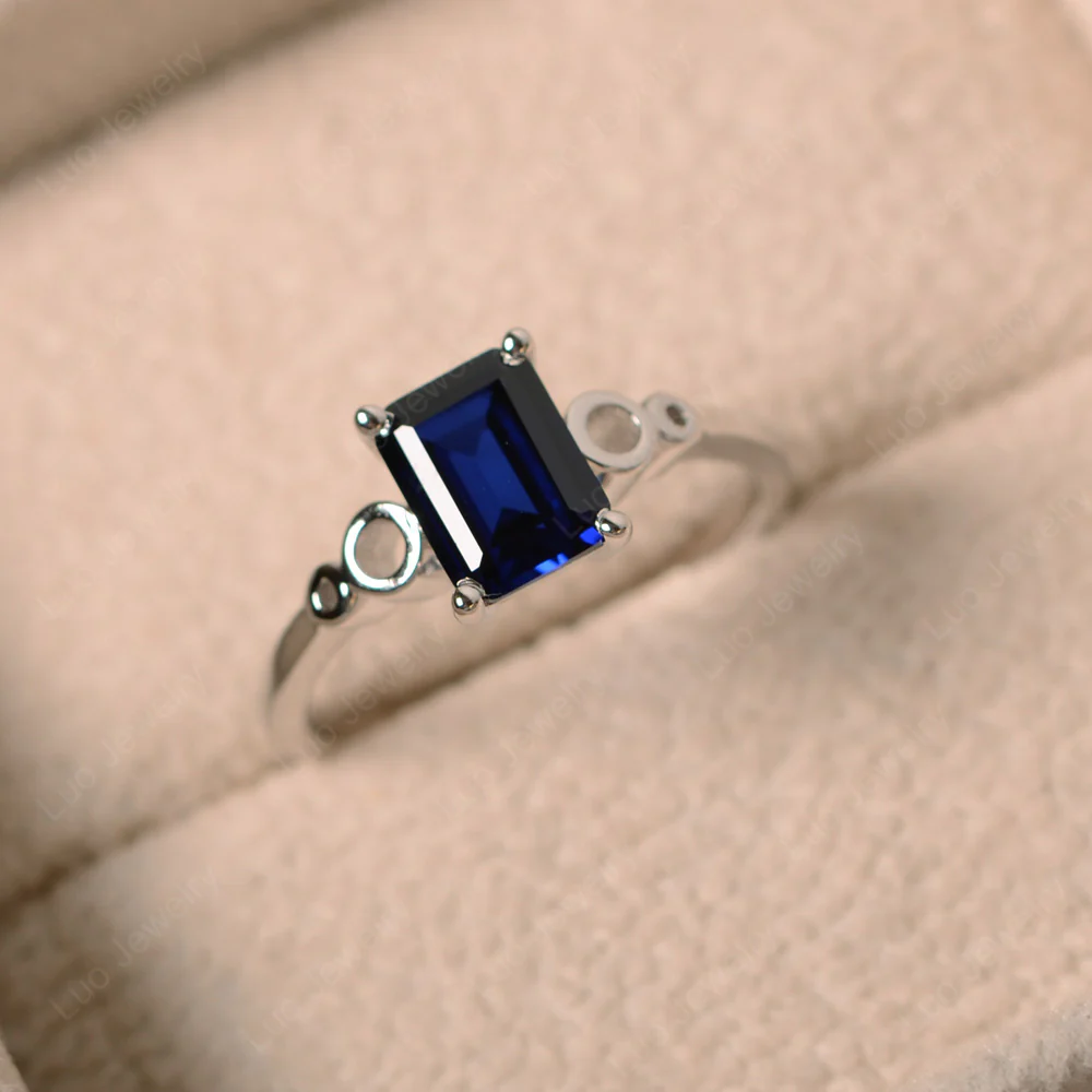 Sapphire Infinity Solitaire Ring - Image 3