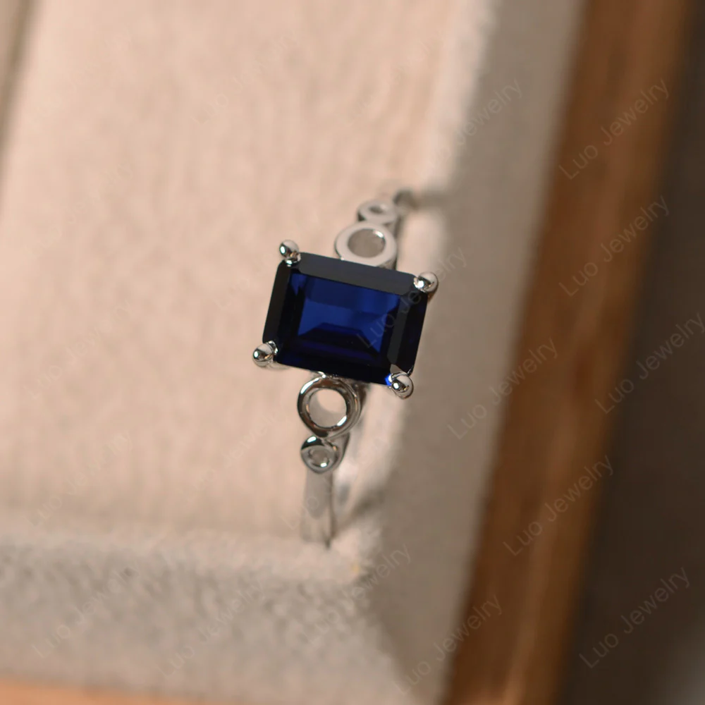 Sapphire Infinity Solitaire Ring - Image 4
