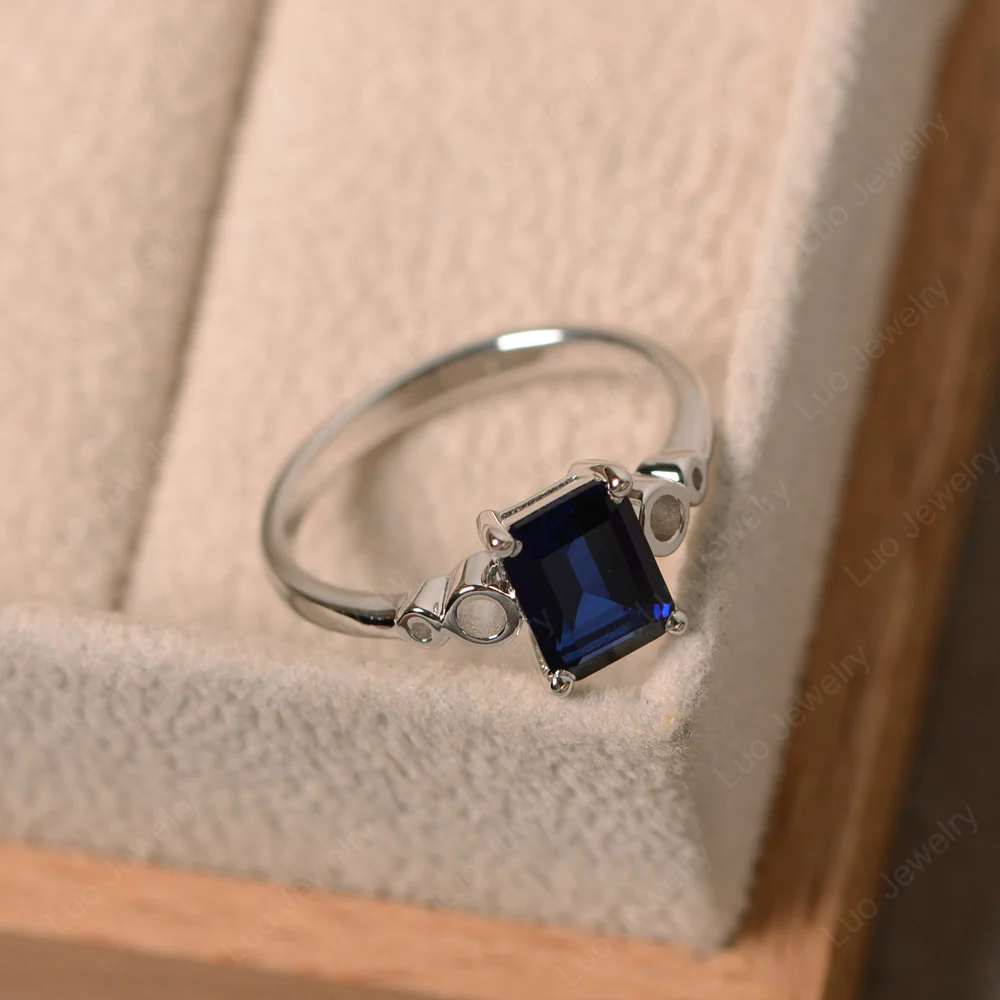 Sapphire Infinity Solitaire Ring - Image 5