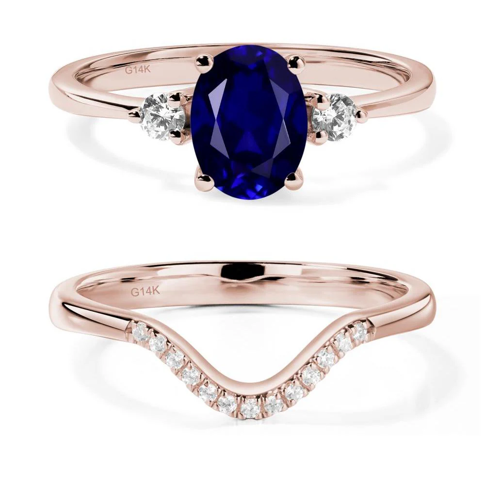 Trilogy Oval Sapphire Ring - Image 11