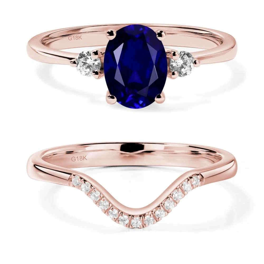 Trilogy Oval Sapphire Ring - Image 17