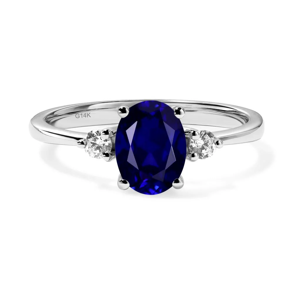 Trilogy Oval Sapphire Ring - Image 3