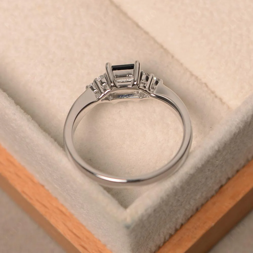 Princess Cut Sapphire Petite Ring - Image 31