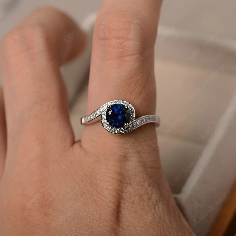Sapphire Swirl Ring - Image 4
