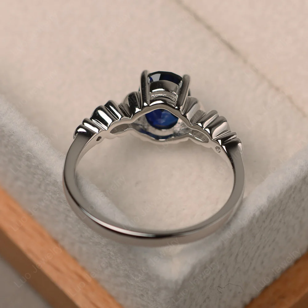 Sapphire Butterfly Engagement Ring - Image 3