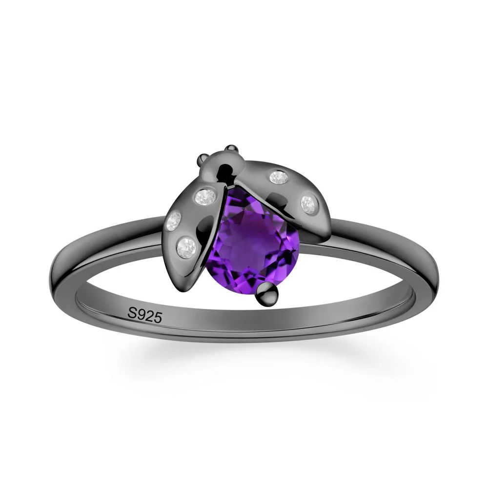 Ladybug Amethyst Ring - Image 2