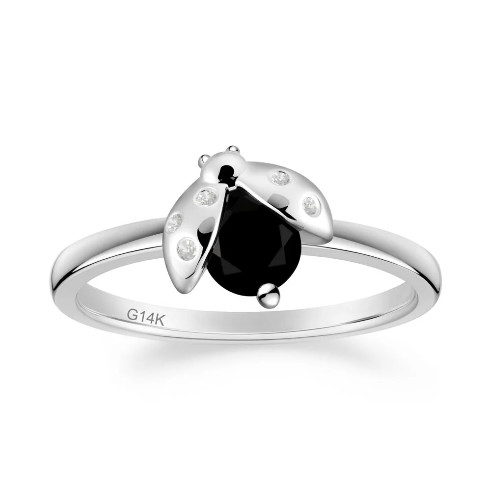 Ladybug Black Spinel Ring - Image 6