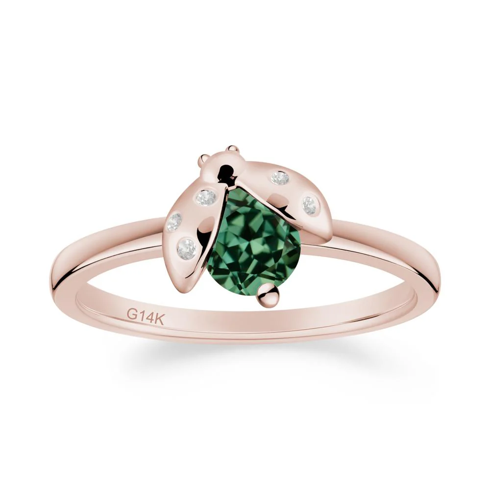 Ladybug Green Sapphire Ring - Image 6