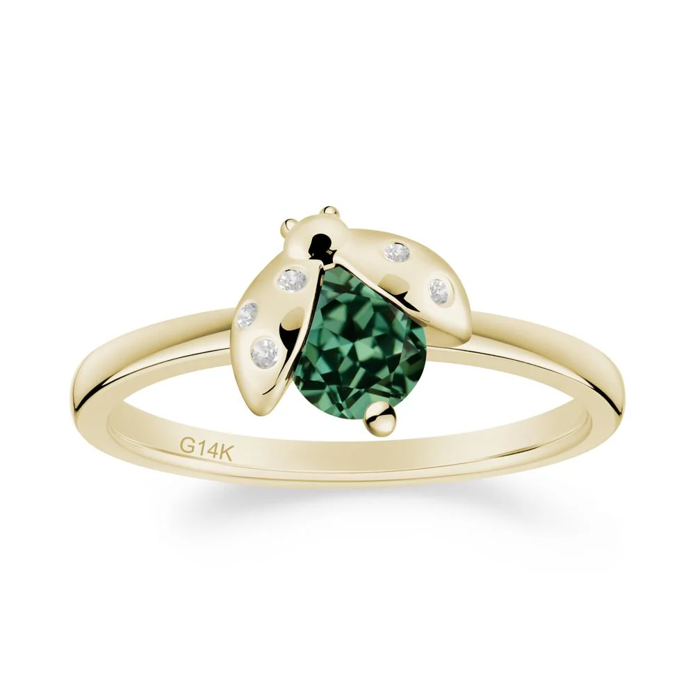 Ladybug Green Sapphire Ring - Image 7