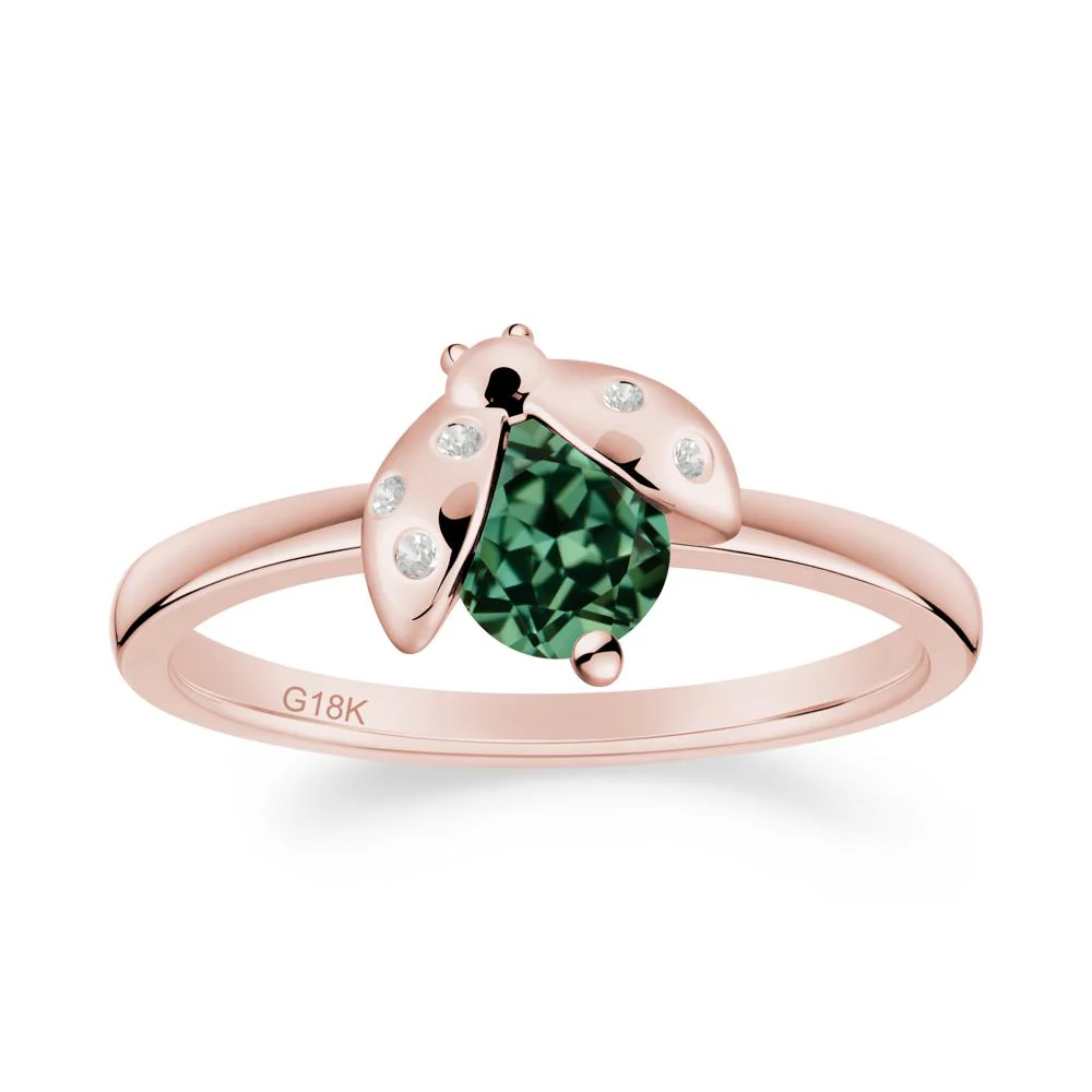 Ladybug Green Sapphire Ring - Image 8