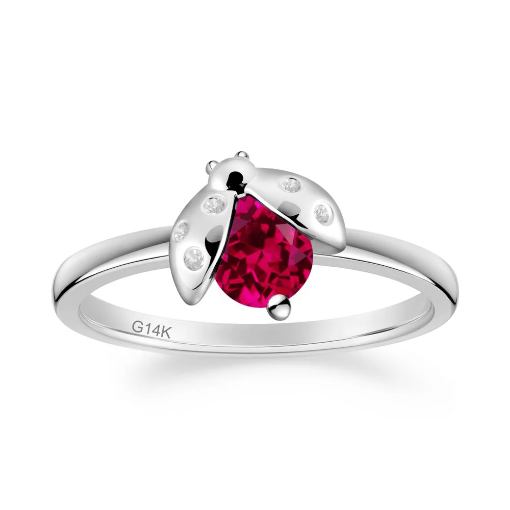 Ladybug Ruby Ring