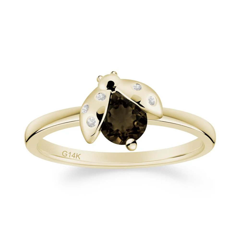 Ladybug Smoky Quartz Ring - Image 3