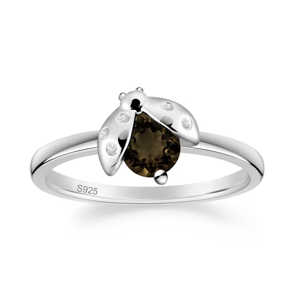 Ladybug Smoky Quartz Ring - Image 7