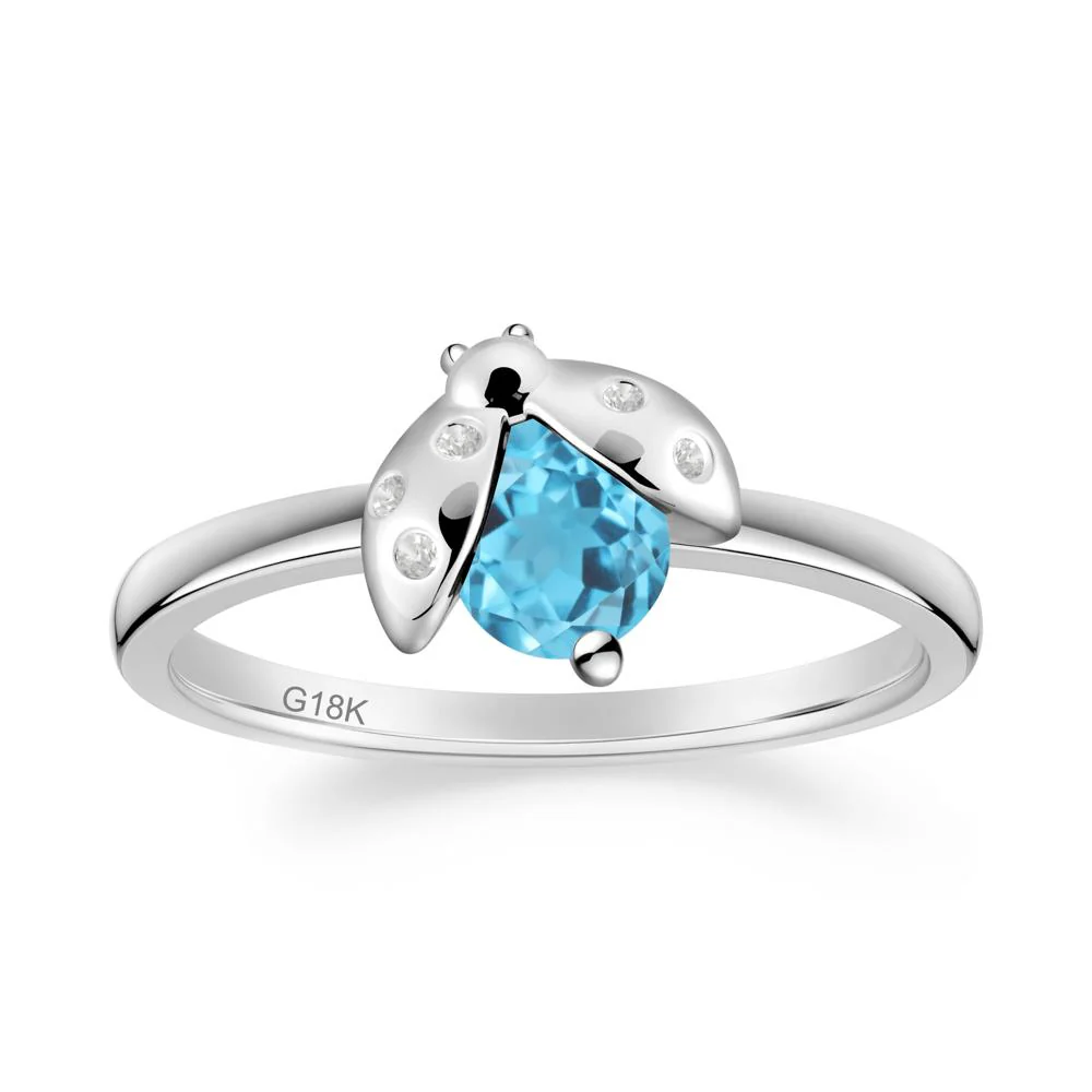 Ladybug Swiss Blue Topaz Ring - Image 2