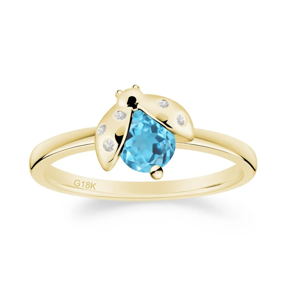 Ladybug Swiss Blue Topaz Ring - Image 7