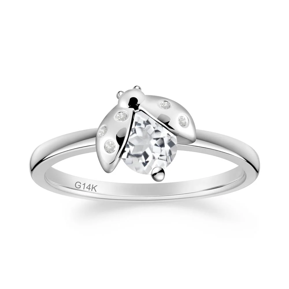 Ladybug White Topaz Ring - Image 5