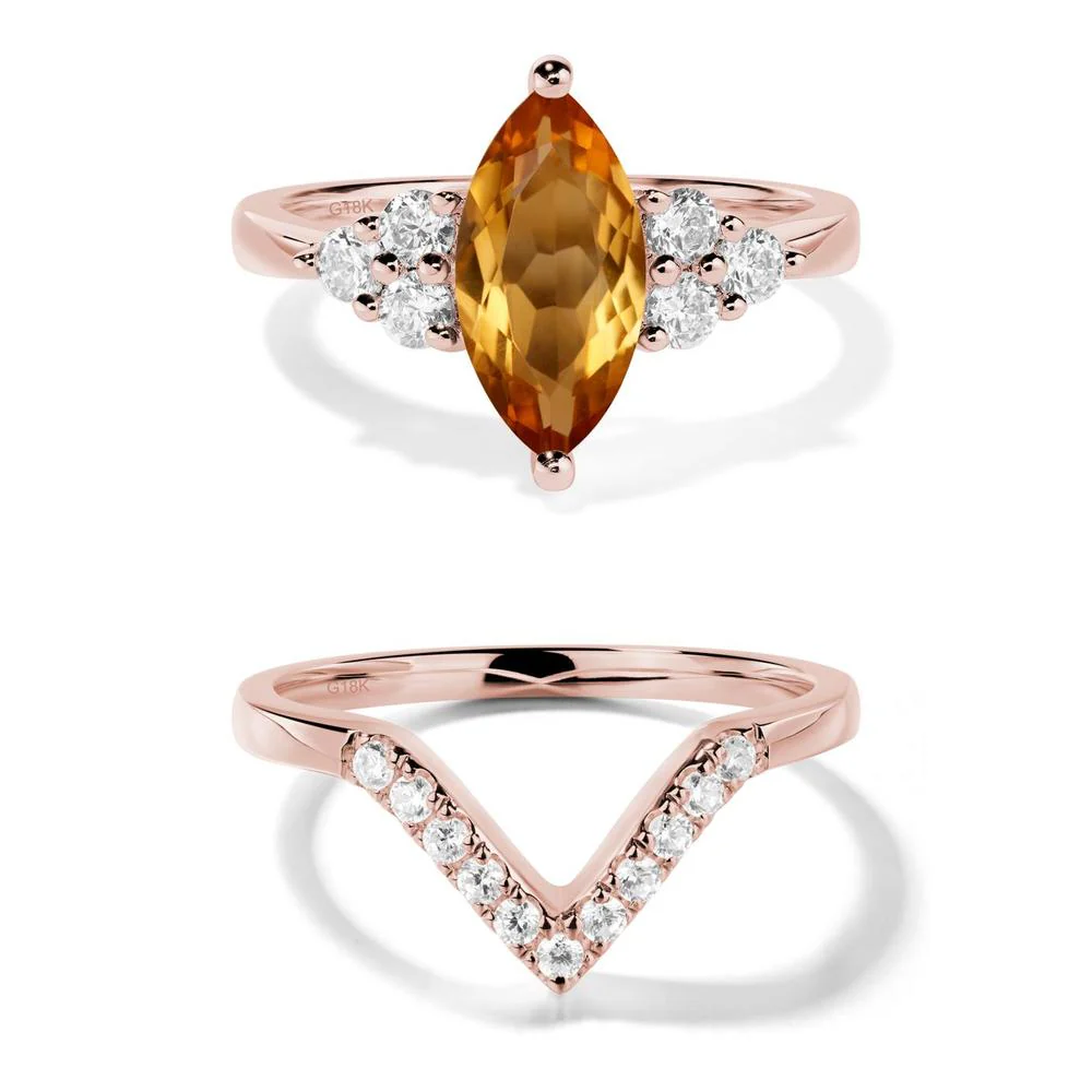 Citrine Marquise Engagement Ring - Image 17