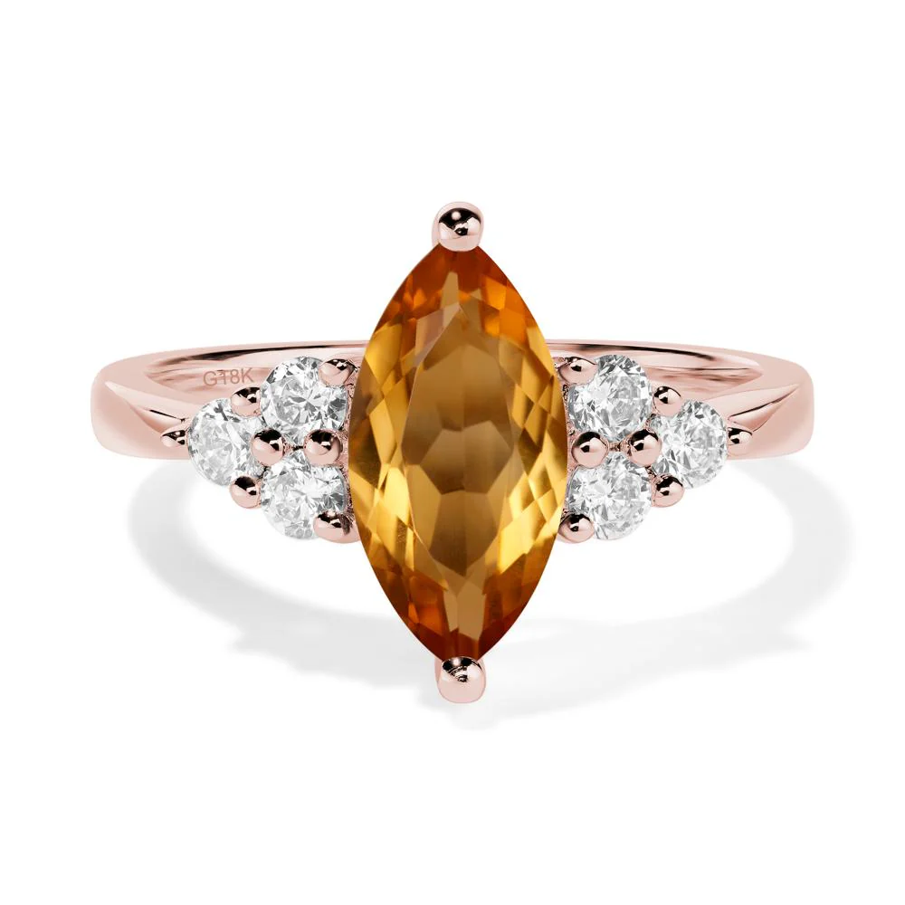 Citrine Marquise Engagement Ring - Image 8