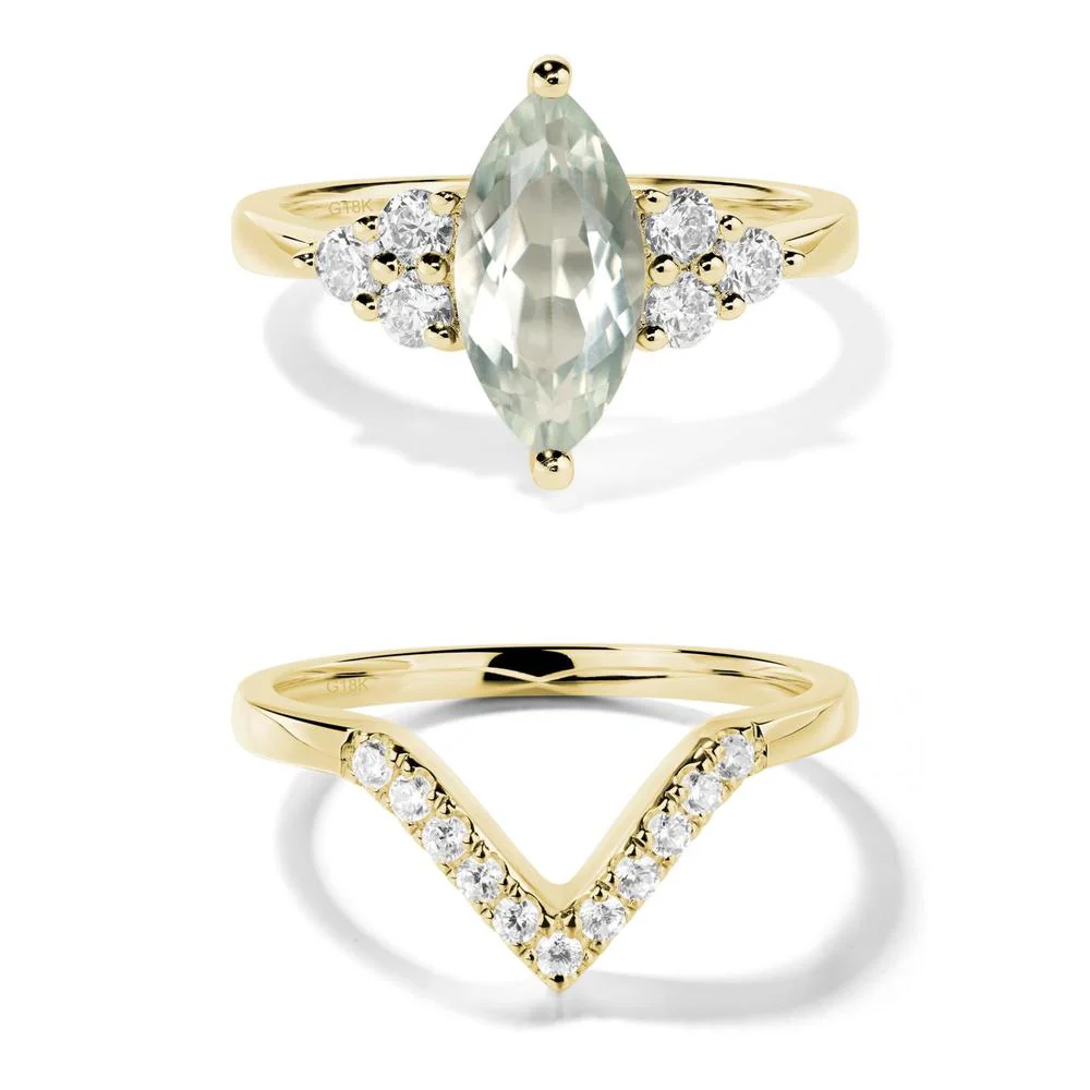 Green Amethyst Marquise Engagement Ring - Image 21
