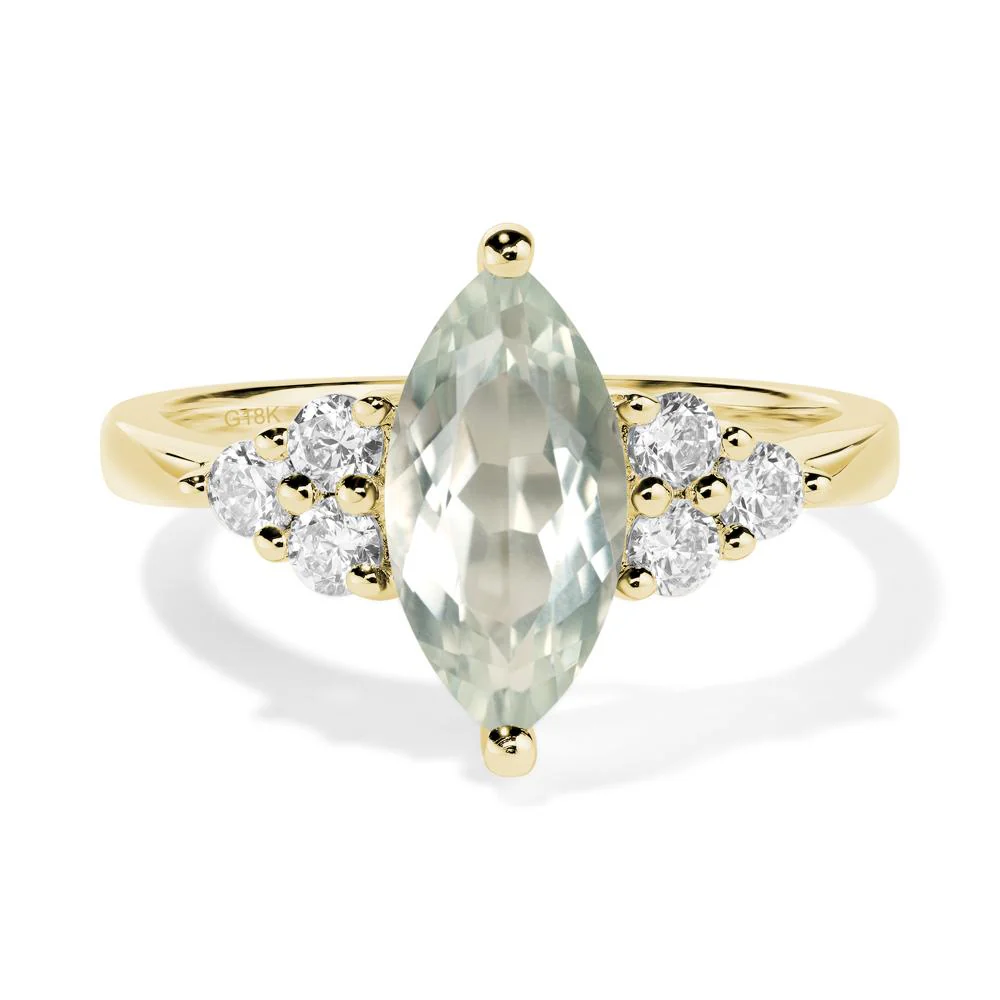 Green Amethyst Marquise Engagement Ring - Image 7