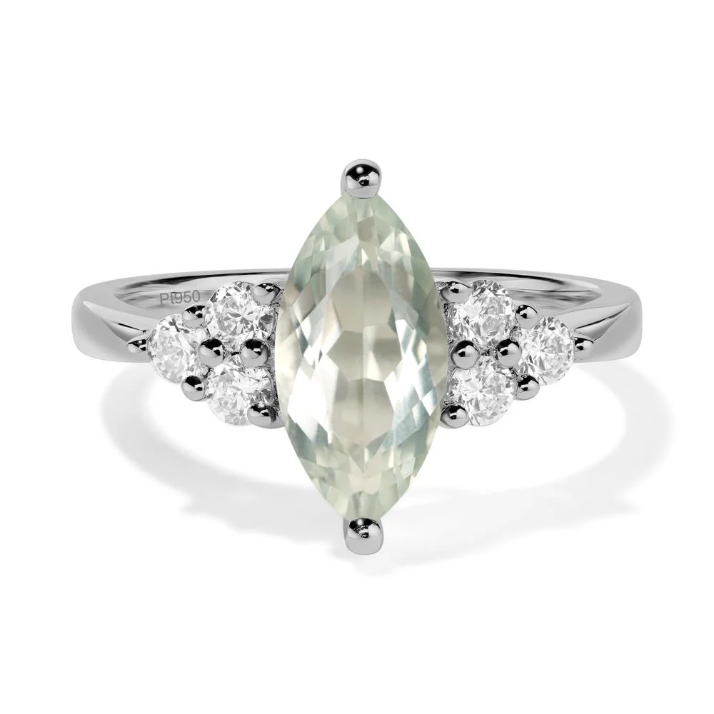 Green Amethyst Marquise Engagement Ring - Image 9