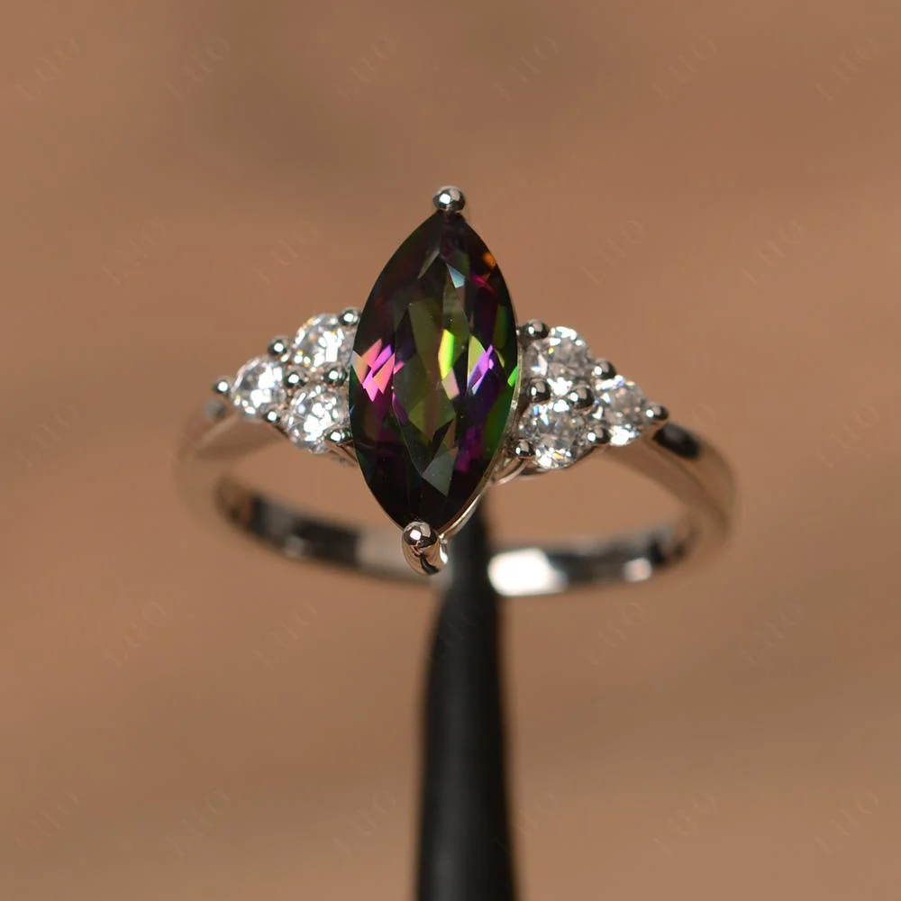 Mystic Topaz Marquise Engagement Ring - Image 29