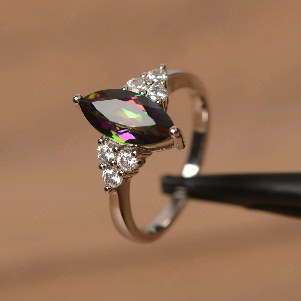 Mystic Topaz Marquise Engagement Ring - Image 30