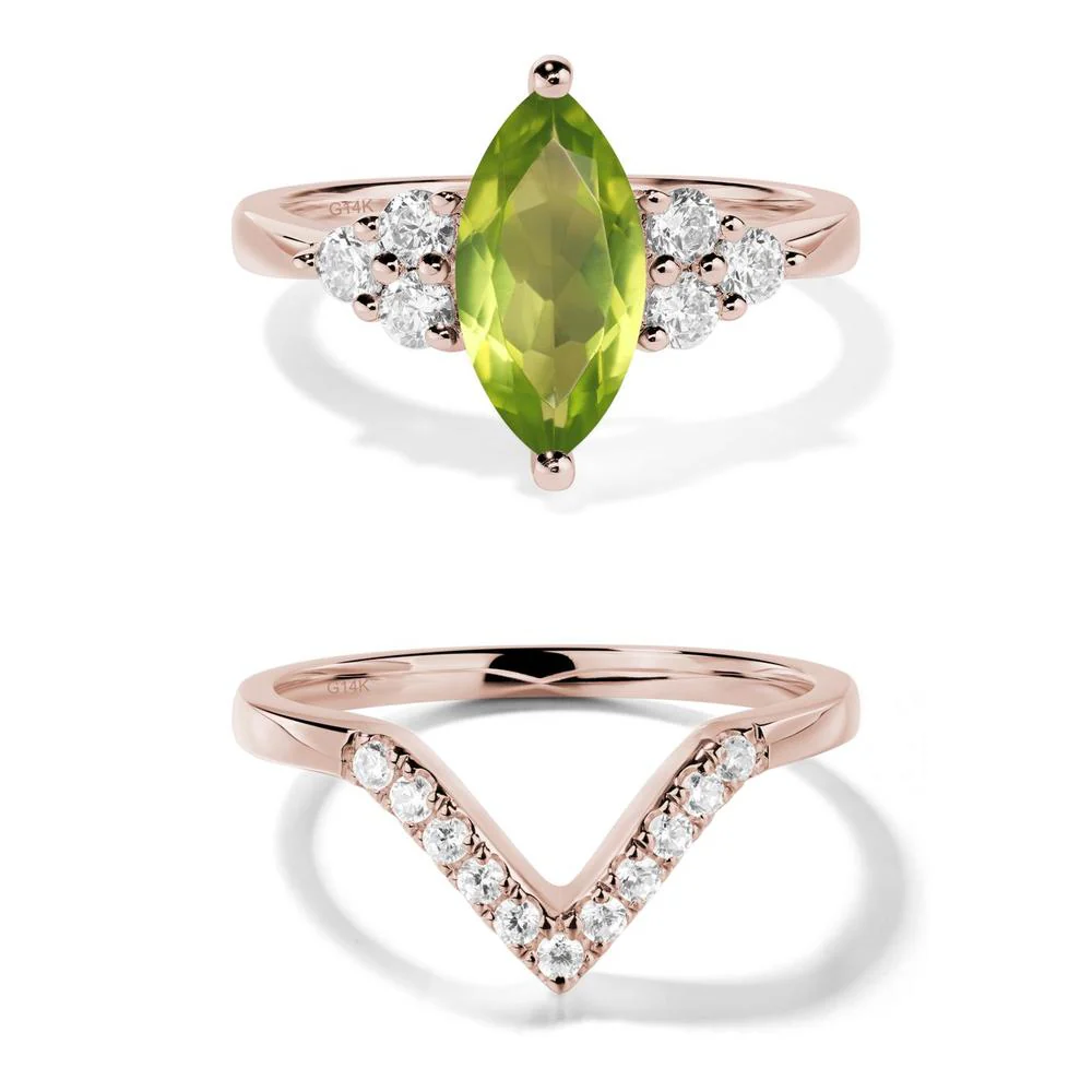 Large Marquise Cut Peridot Ring - Image 11