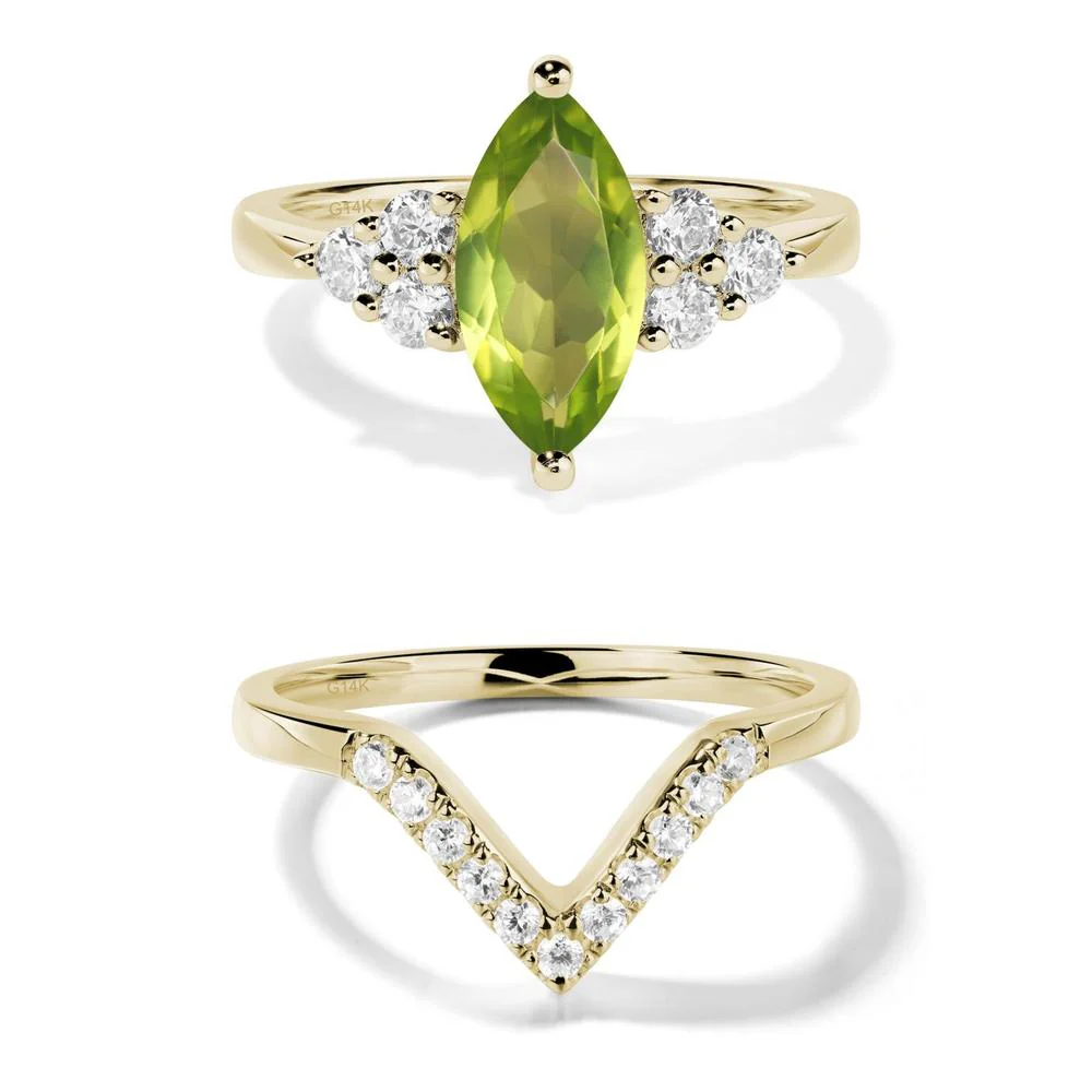 Large Marquise Cut Peridot Ring - Image 15