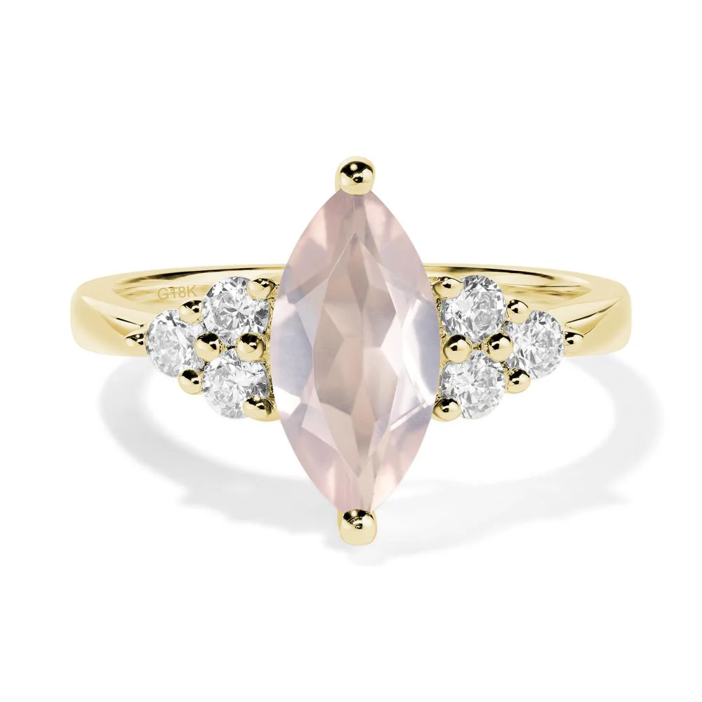 Rose Quartz Marquise Engagement Ring - Image 7
