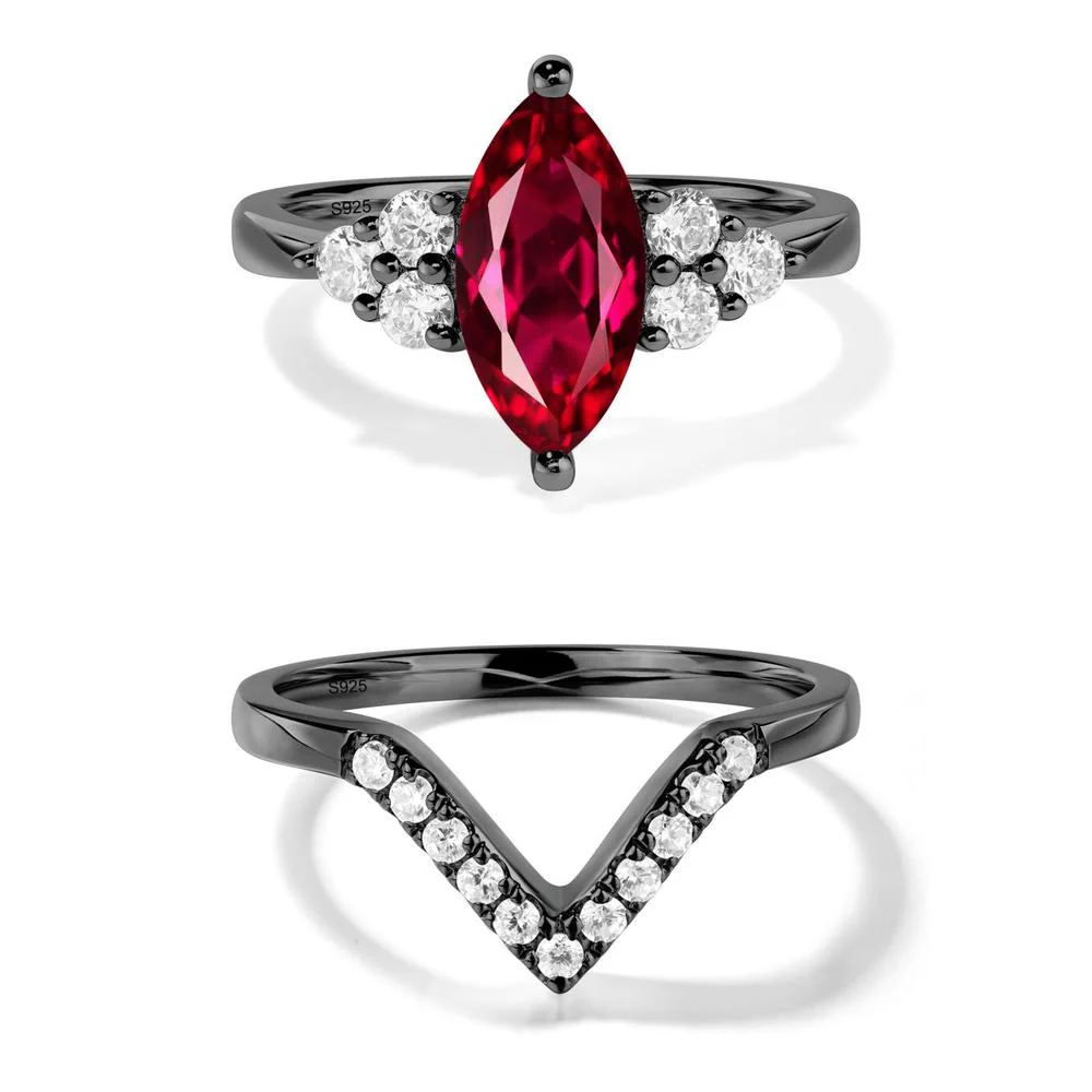 Large Marquise Cut Ruby Ring - Image 23