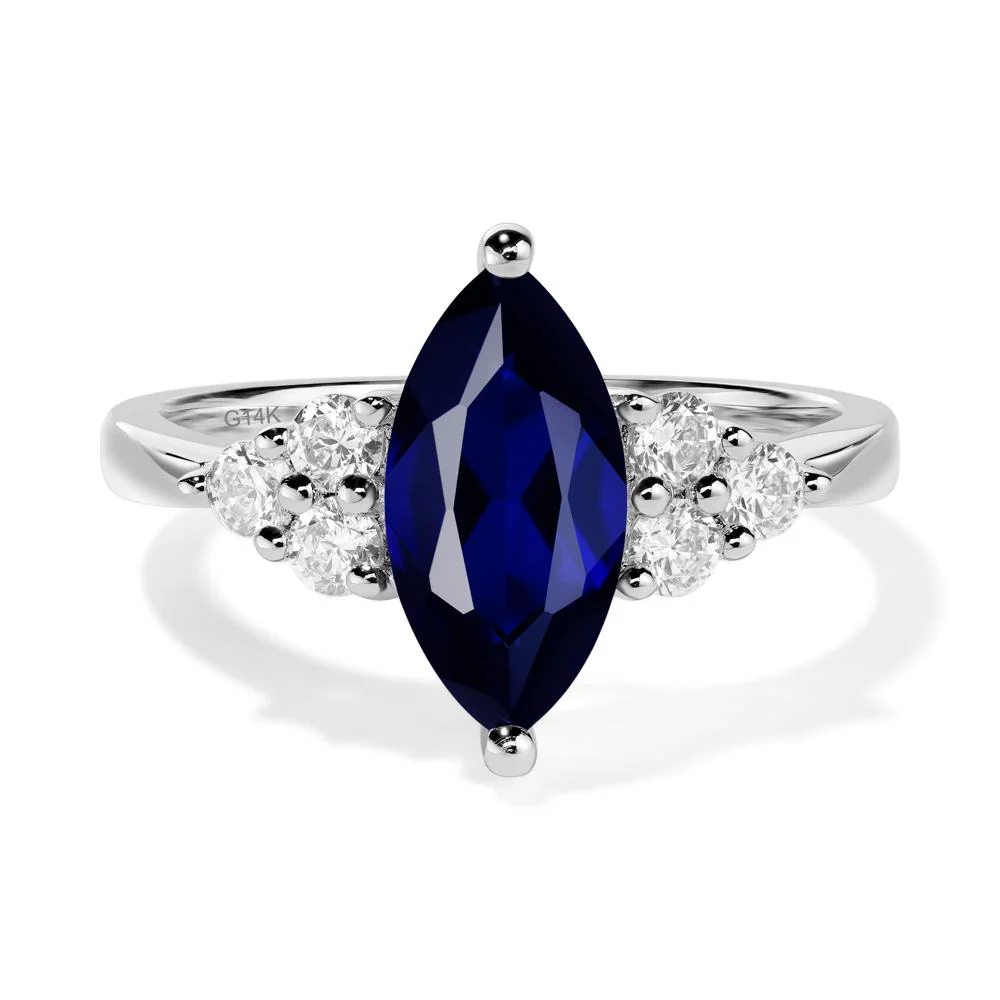 Sapphire Marquise Engagement Ring - Image 3