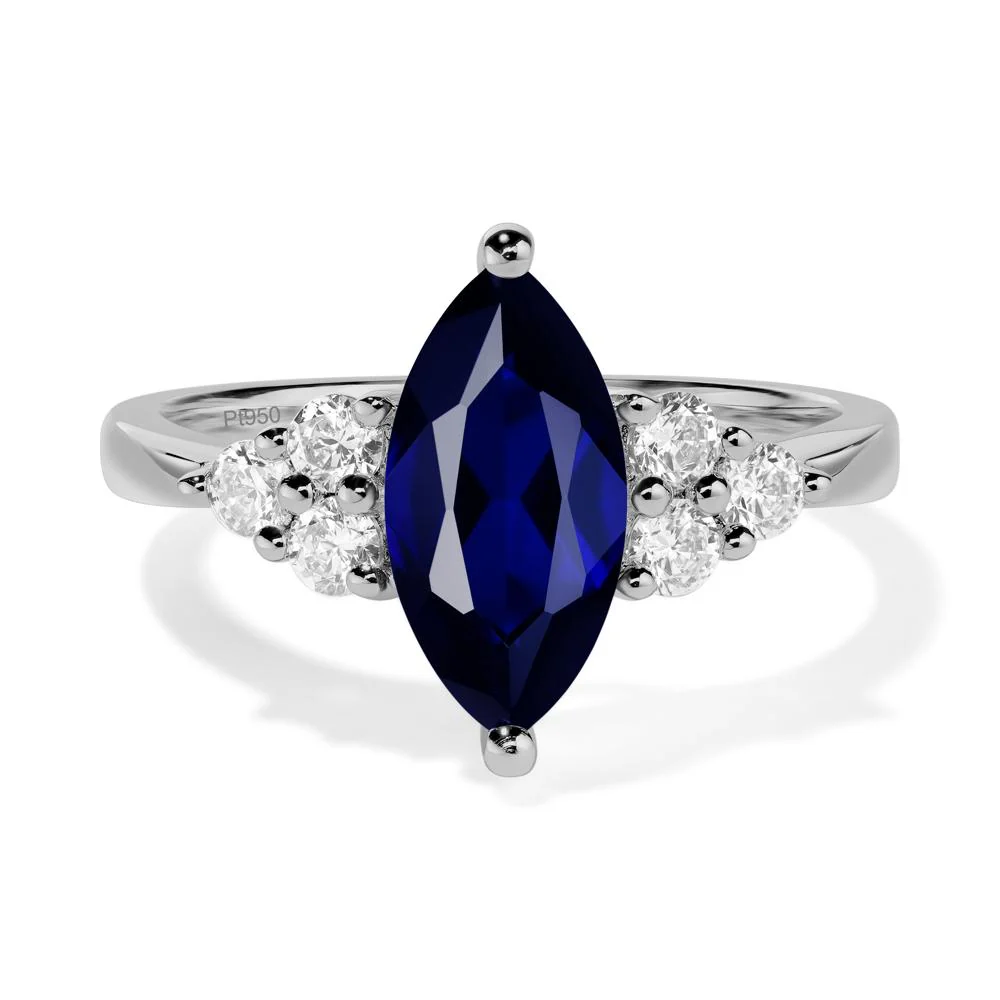 Sapphire Marquise Engagement Ring - Image 9