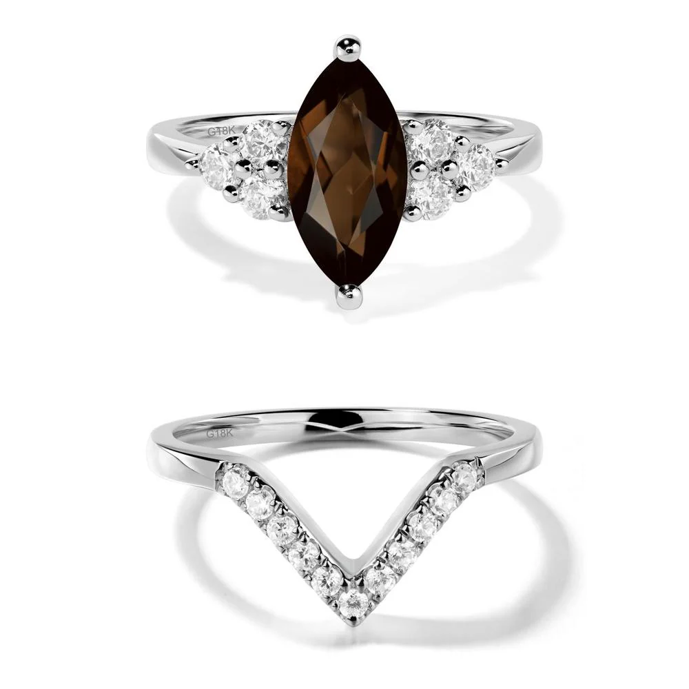Large Marquise Cut Smoky Quartz Ring - Image 19