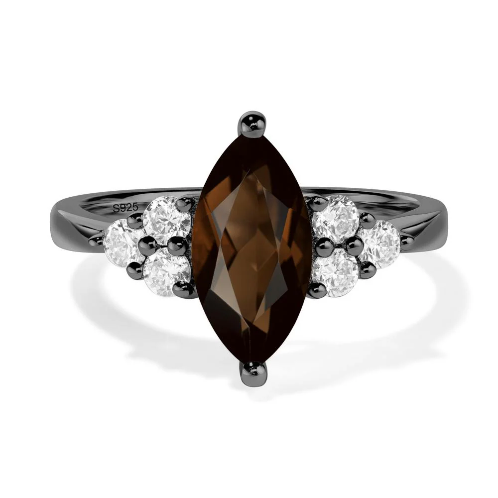 Large Marquise Cut Smoky Quartz Ring - Image 2