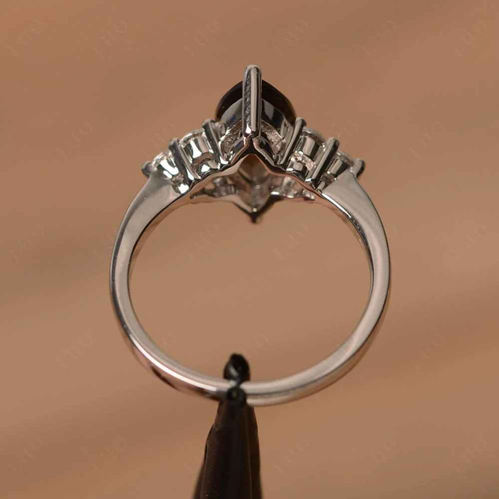 Large Marquise Cut Smoky Quartz Ring - Image 31
