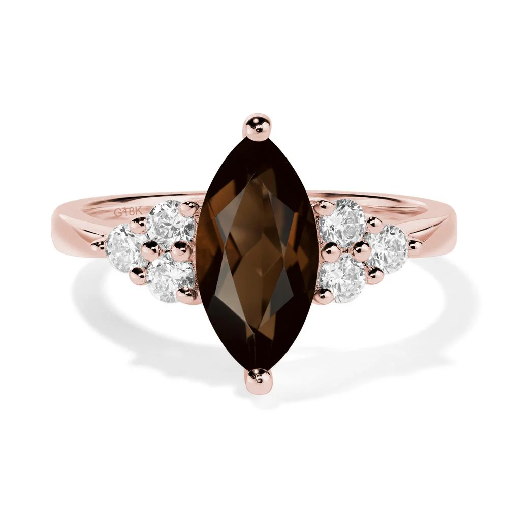 Large Marquise Cut Smoky Quartz Ring - Image 8