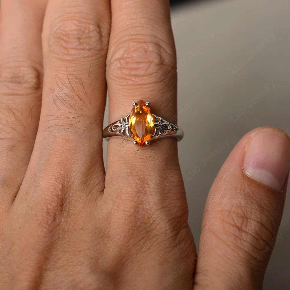 Citrine Large Engagement Ring - Image 3