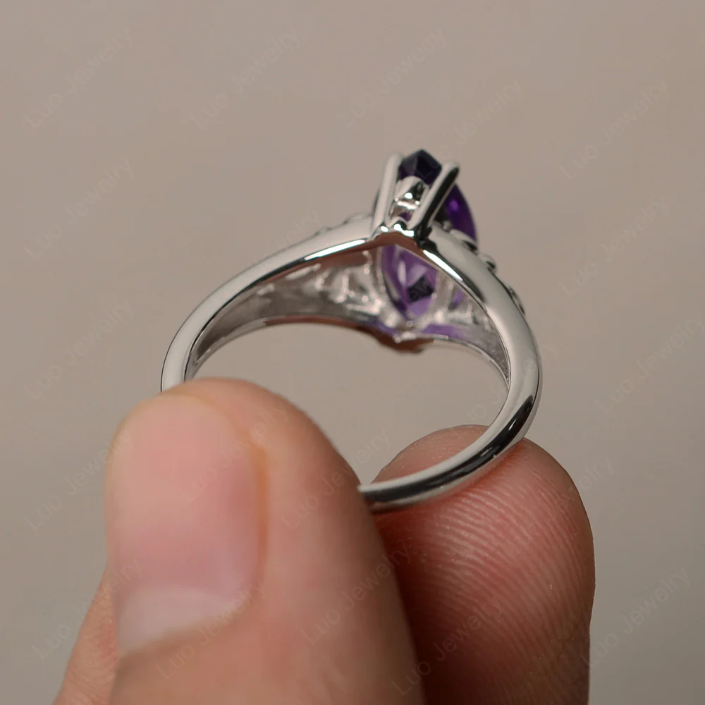 Amethyst Large Engagement Ring - Image 2