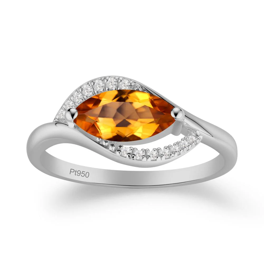 Leaf Citrine Bypass Ring - Image 4