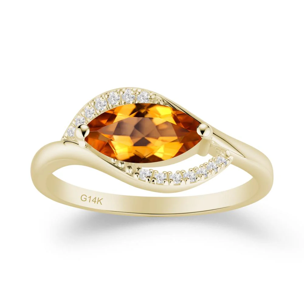 Leaf Citrine Bypass Ring - Image 7