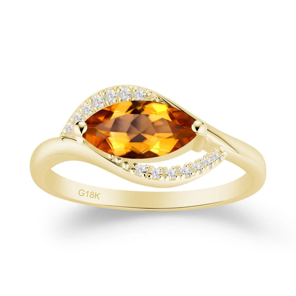 Leaf Citrine Bypass Ring - Image 9