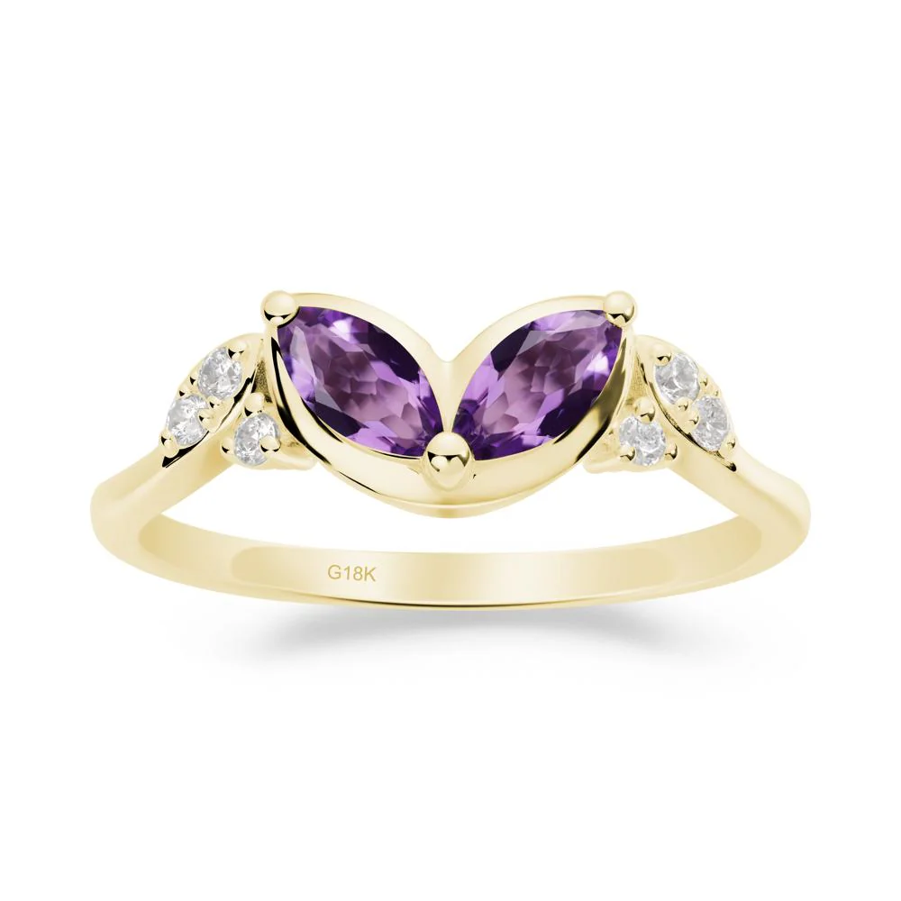 Leaf Inspired Amethyst Ring - Image 2