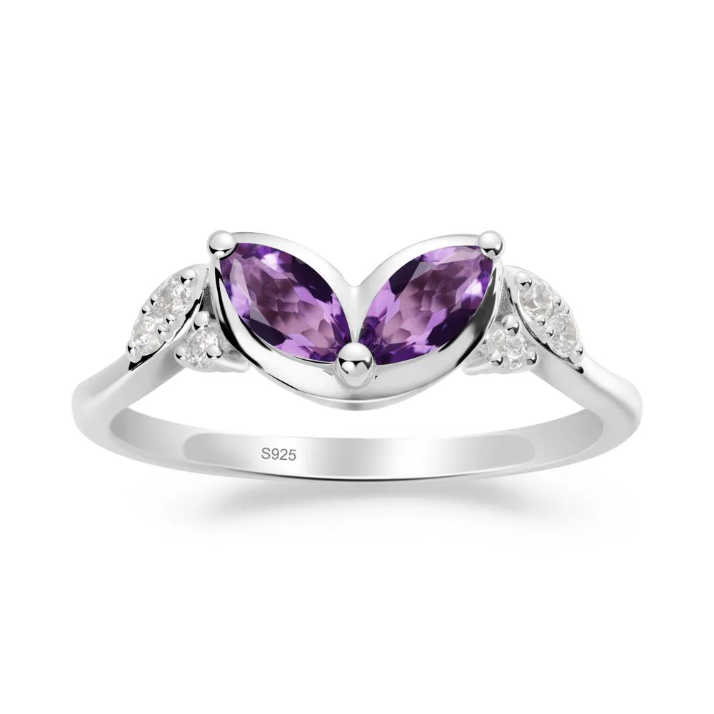 Leaf Inspired Amethyst Ring - Image 6
