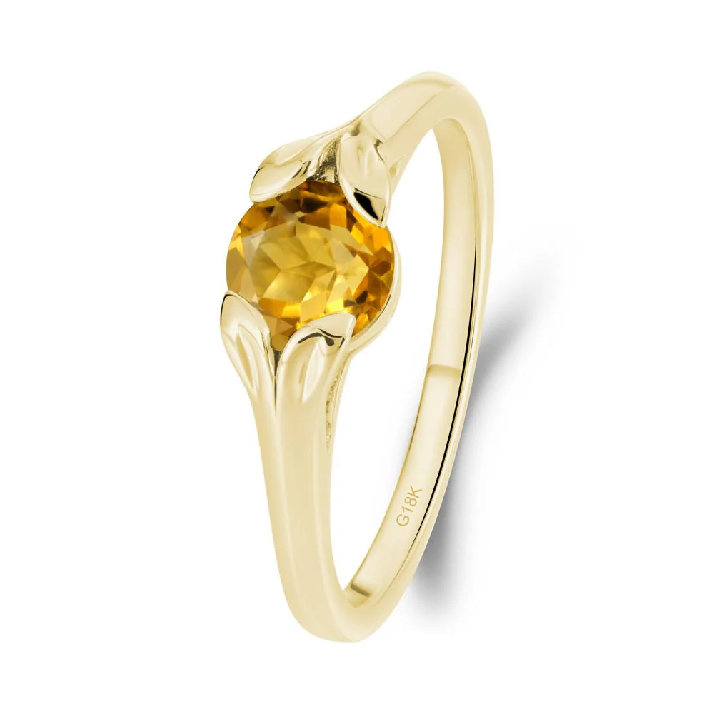 Leaf Inspired Citrine Engagement Ring - Image 9