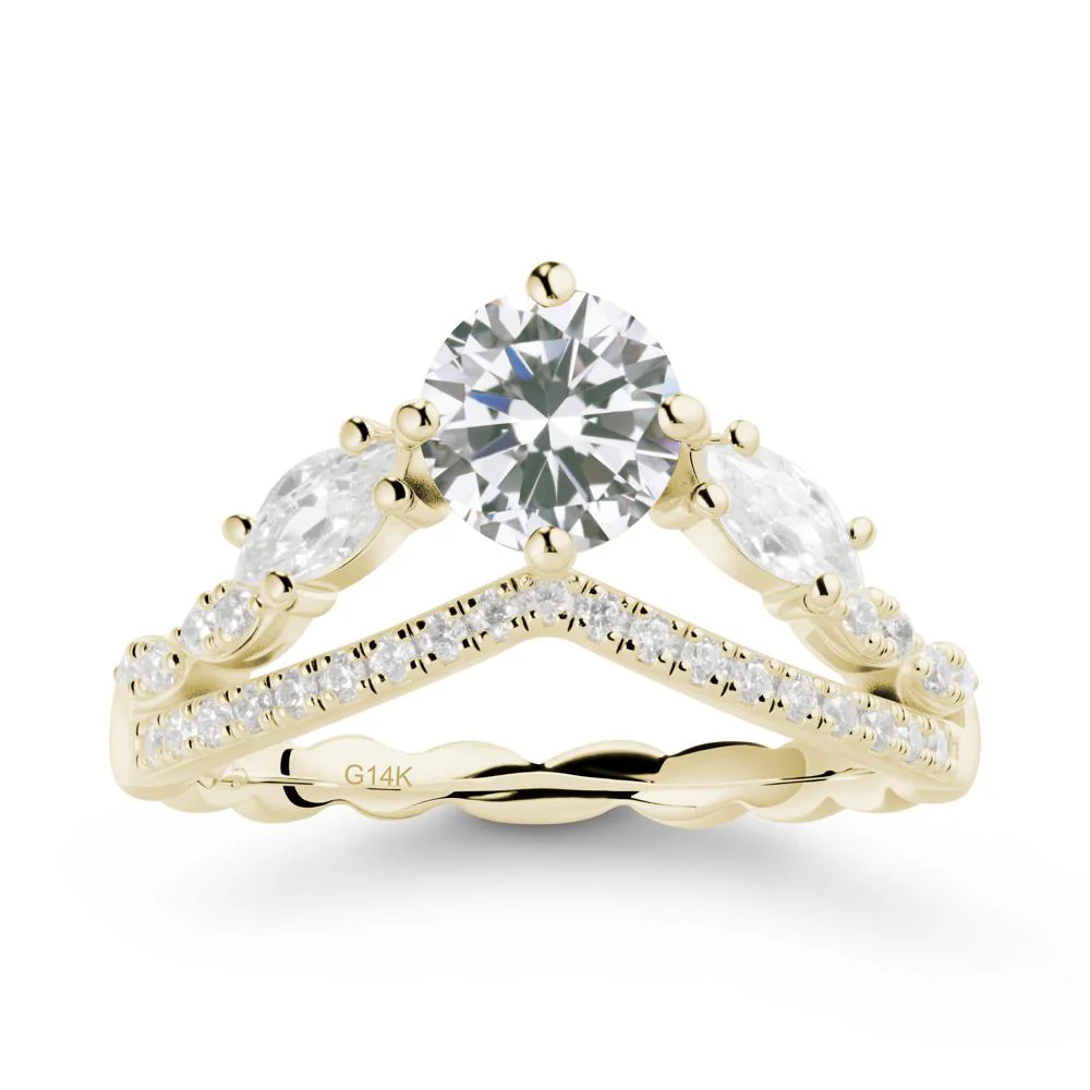Leaf Inspired Crown Cubic Zirconia Ring - Image 3