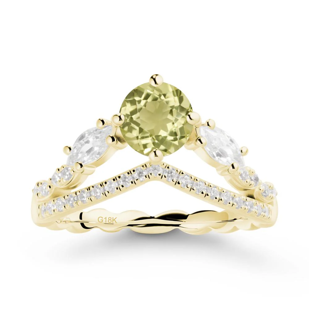 Leaf Inspired Crown Lemon Quartz Ring - Image 6