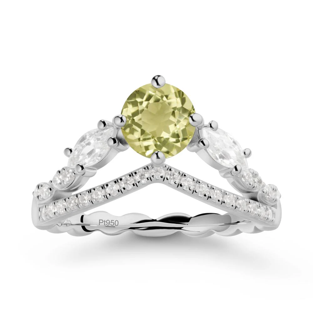 Leaf Inspired Crown Lemon Quartz Ring - Image 8